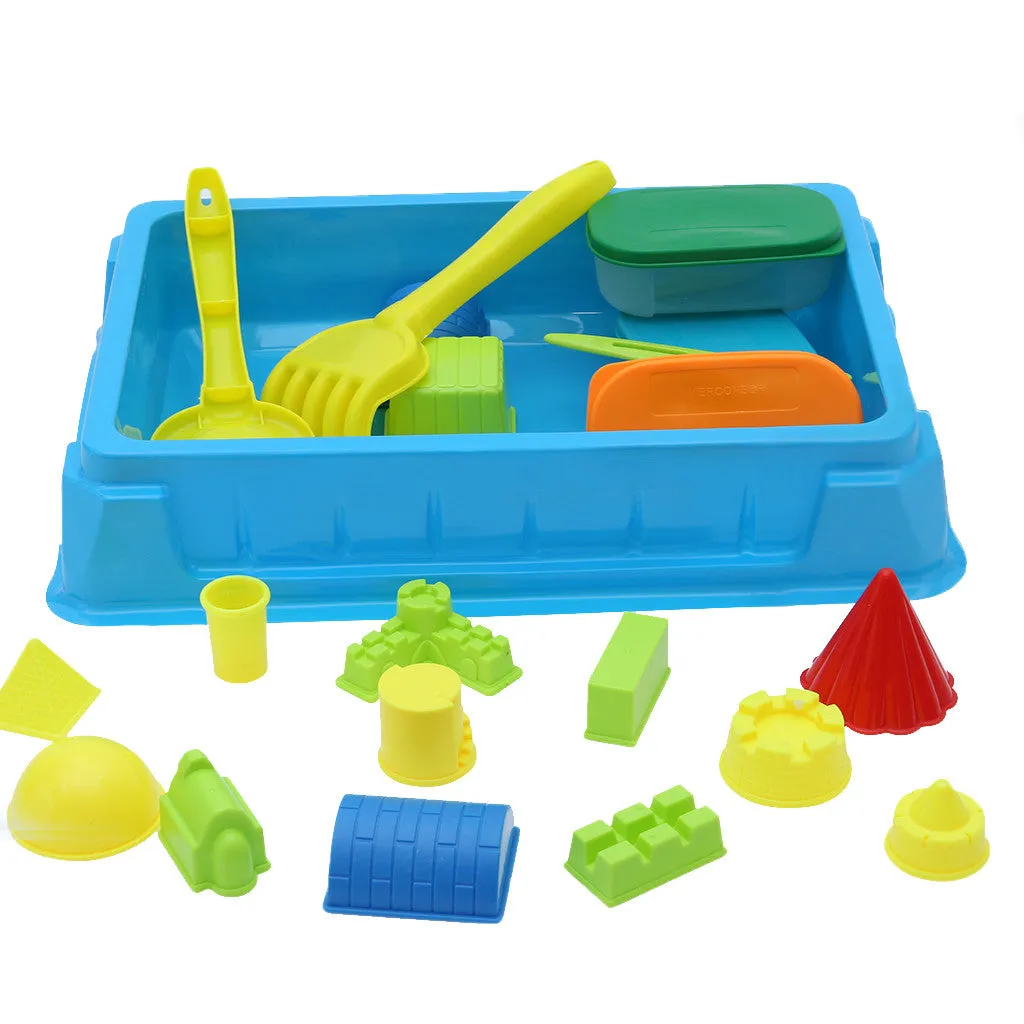 22PCs Kids Beach Toys Set Molds Tools Sandbox Toys On Summer Beach Holiday