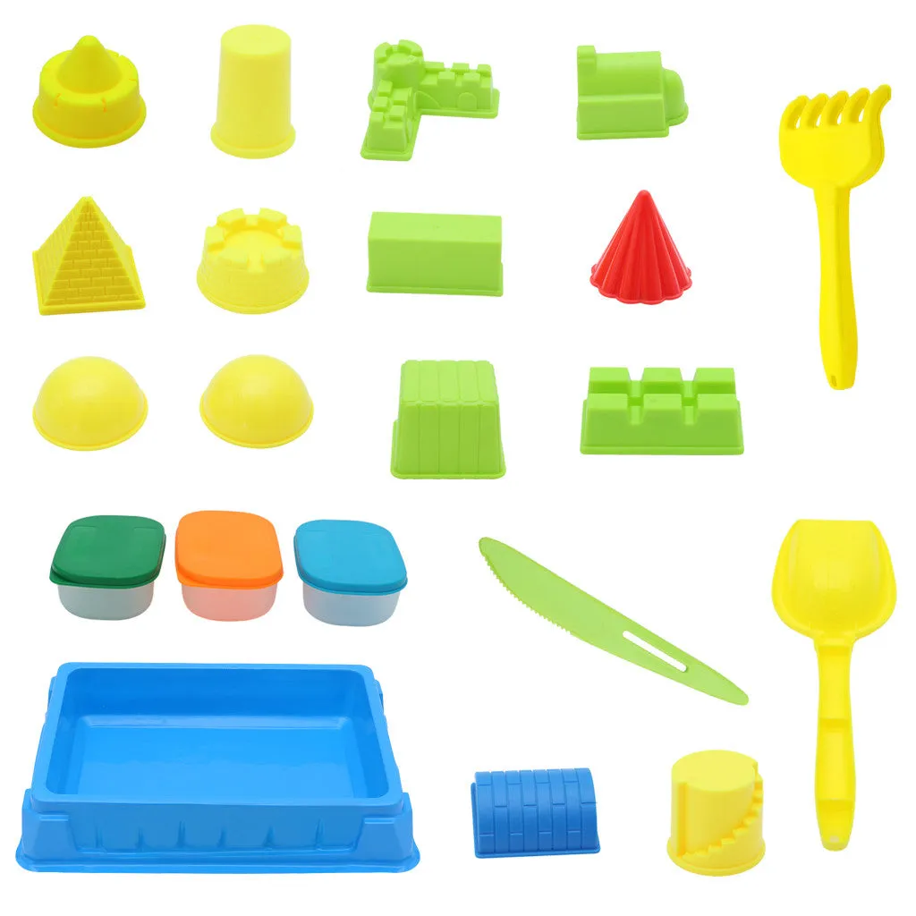 22PCs Kids Beach Toys Set Molds Tools Sandbox Toys On Summer Beach Holiday