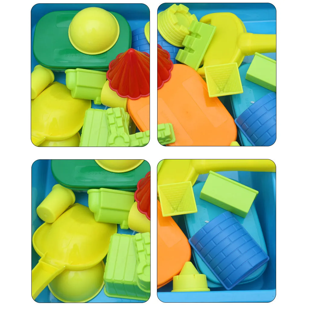 22PCs Kids Beach Toys Set Molds Tools Sandbox Toys On Summer Beach Holiday