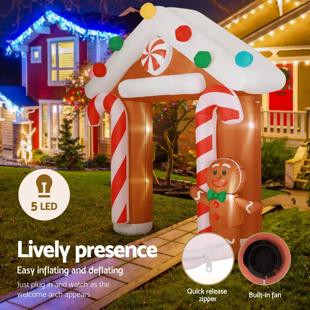 2.8M LED Lit UV-Resistant Christmas Inflatable, Jingle Jollys