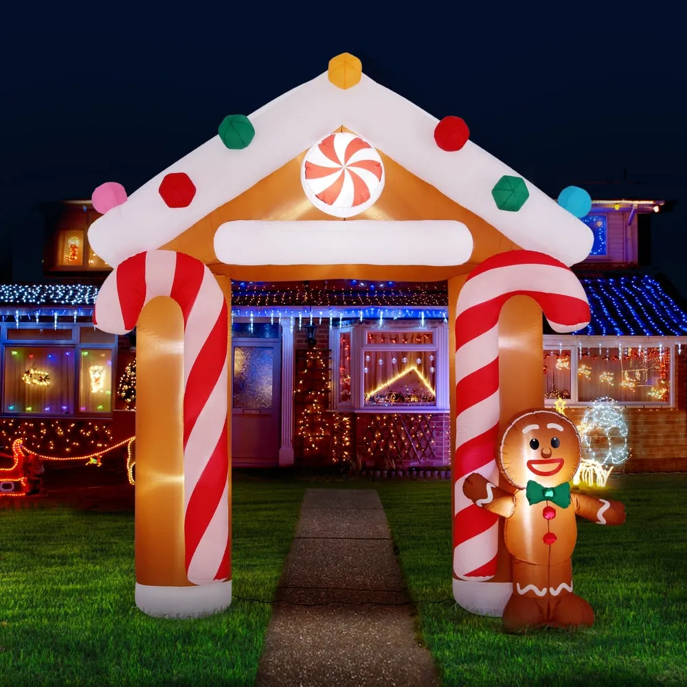 2.8M LED Lit UV-Resistant Christmas Inflatable, Jingle Jollys