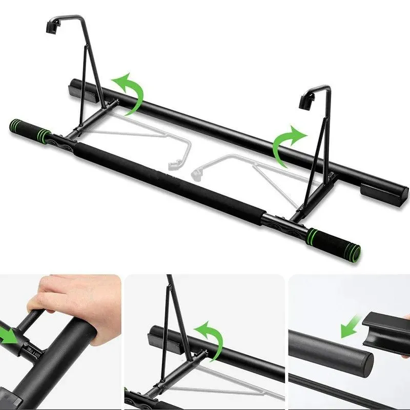 4 in 1 Doorway Trainer - Multi-Grip Pullup Bar with Smart Larger Hooks Technology