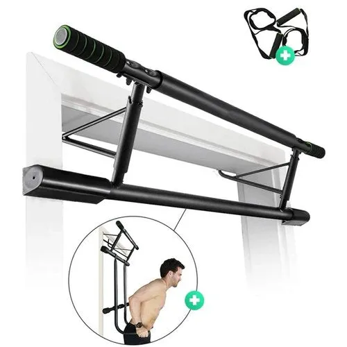 4 in 1 Doorway Trainer - Multi-Grip Pullup Bar with Smart Larger Hooks Technology