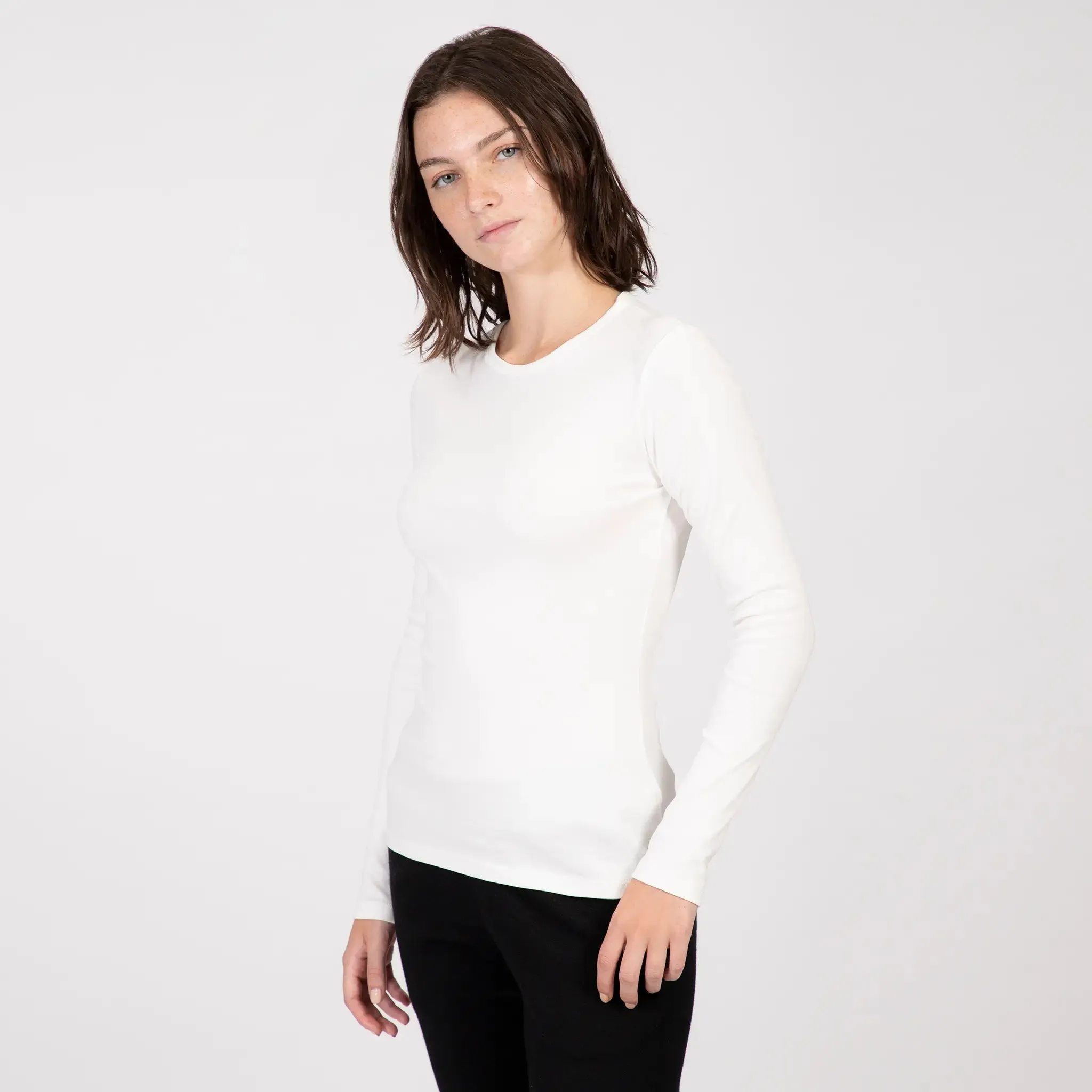 6 Pack - Women's Organic Pima Cotton Long Sleeve Shirts