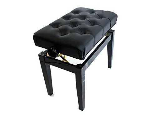 Allegro Black Adjustable Height Piano Stool / Piano Bench