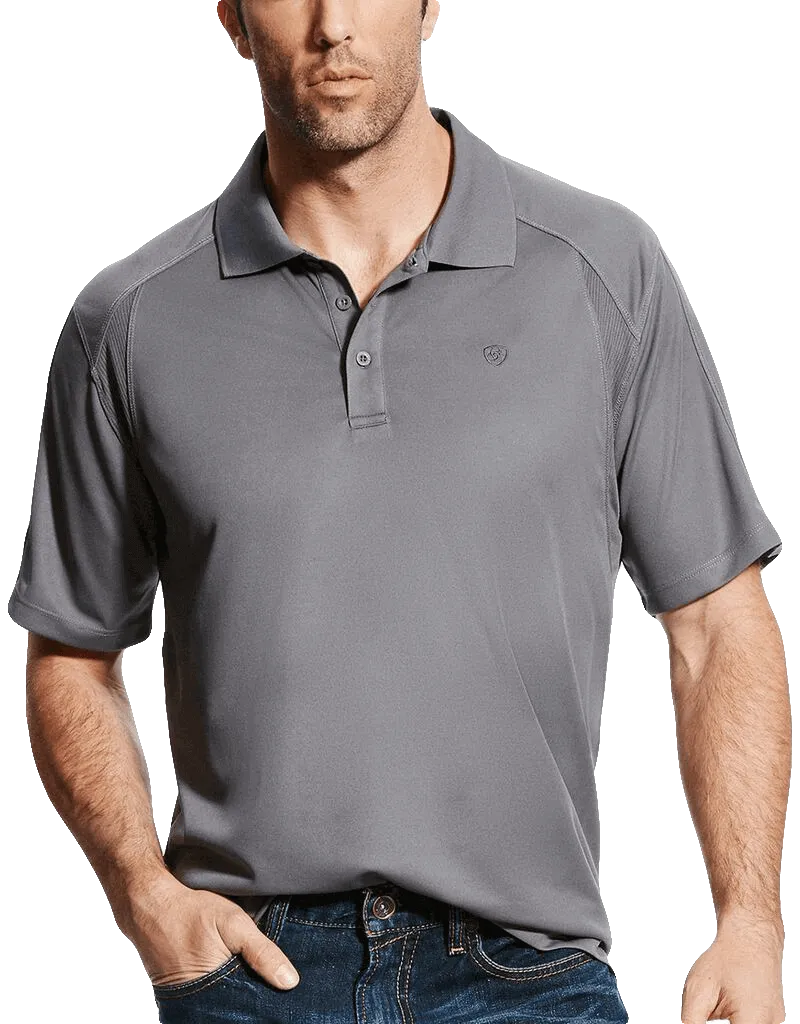 Ariat Men's Shadow Grey Tek Polo Shirt