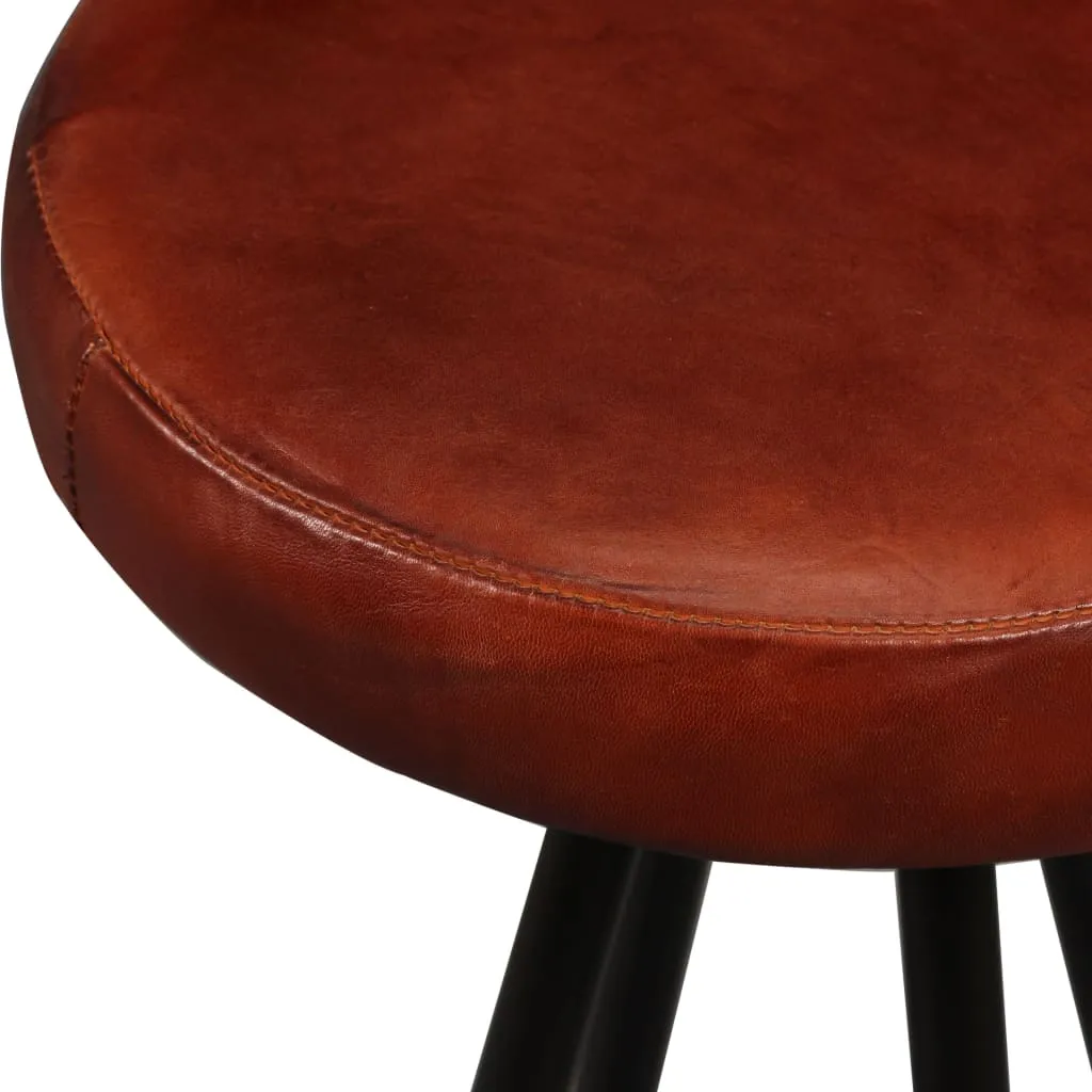 Bar Stools 4 pcs Real Leather