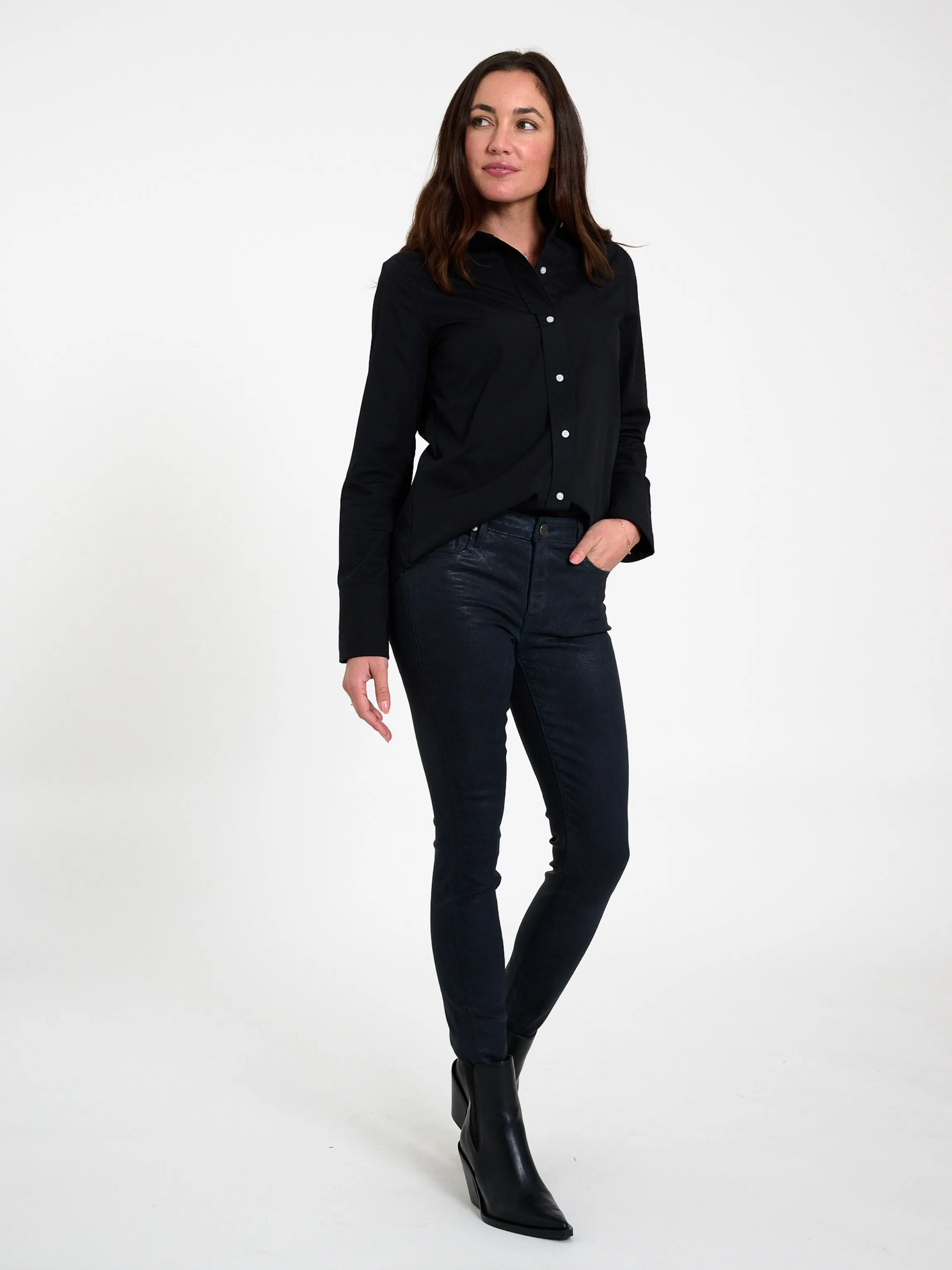 Billy Classic Button Down In Black