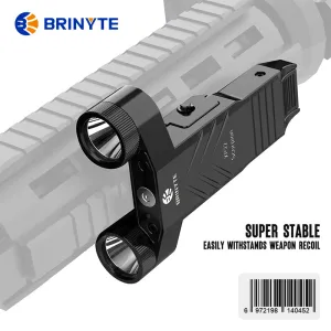 Brinyte XP22 1300 Lumens Rail Mounted Light with Momentary Light up/Strobe for Rifle