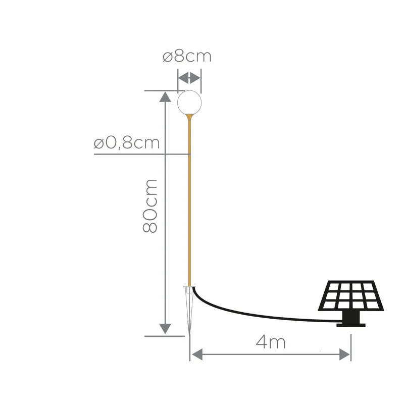 BRUNA Solar garden lamp with spike