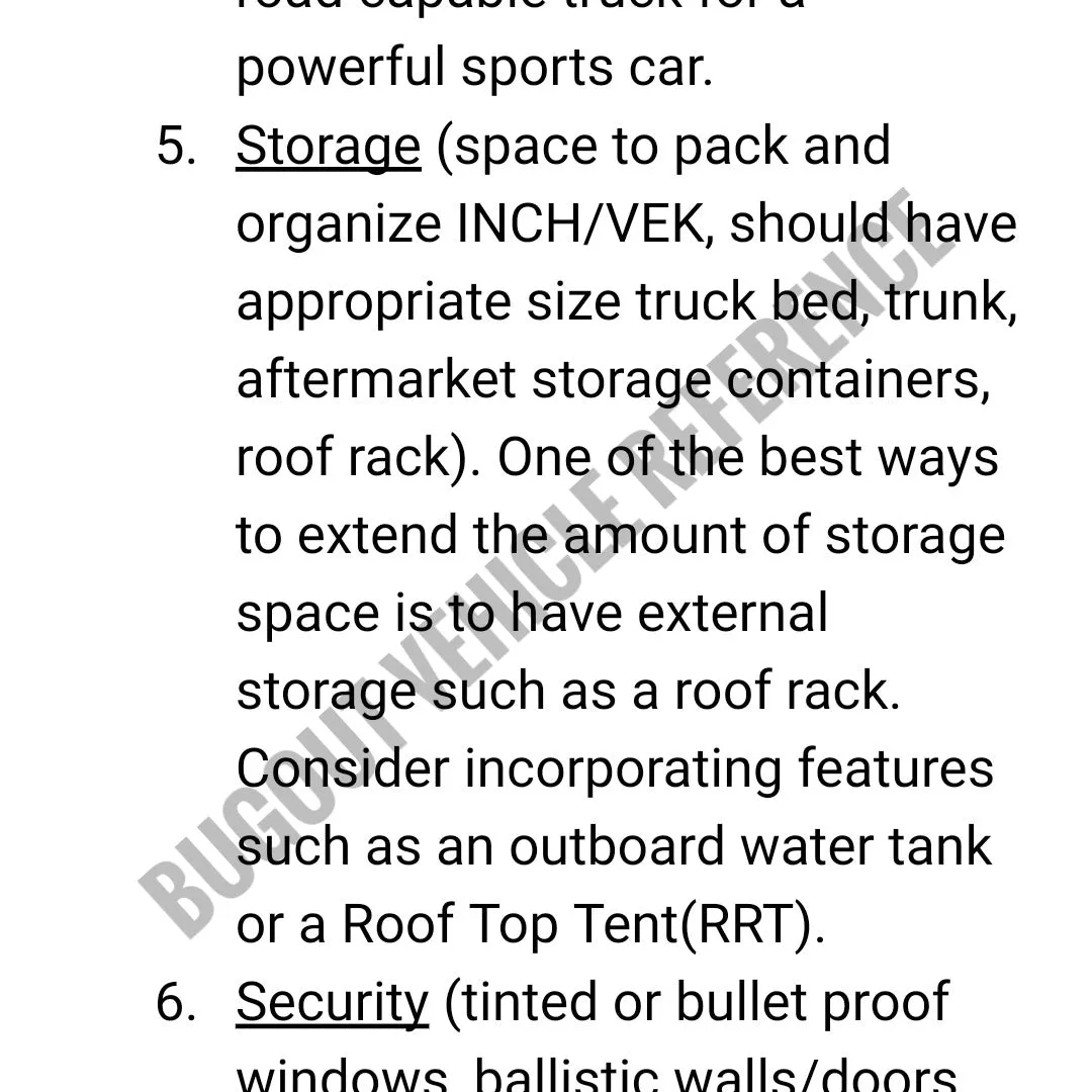 Bugout Vehicle Reference - Vehicular Prepping and Operation