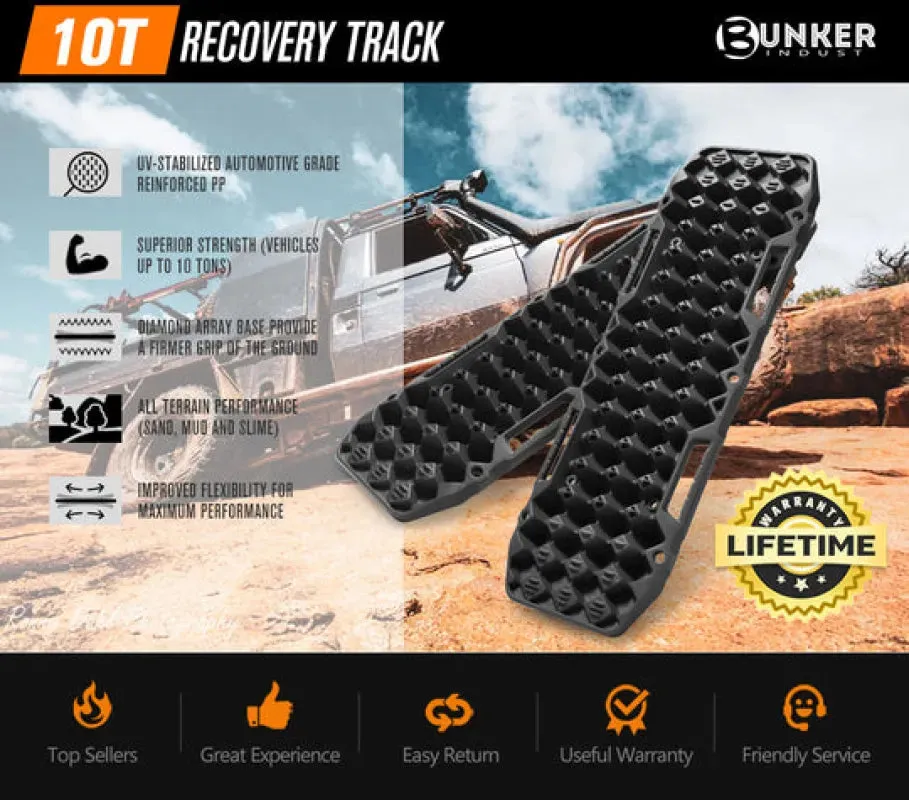 Bunker Indust 10T Recovery Boards | 915mm | Black/Red