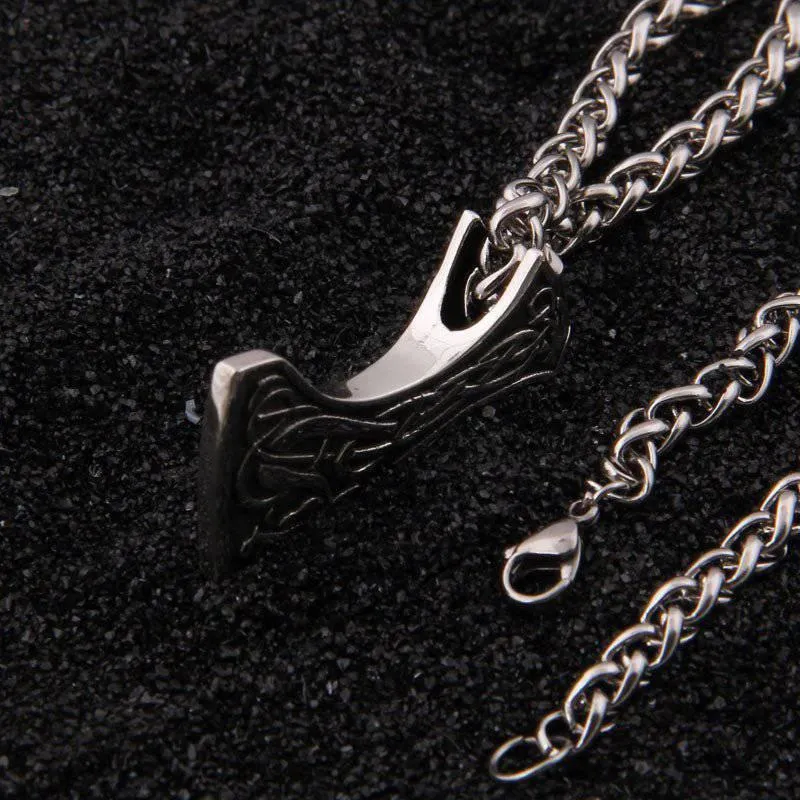 Celtic Axe Head Pendant - Sterling Silver