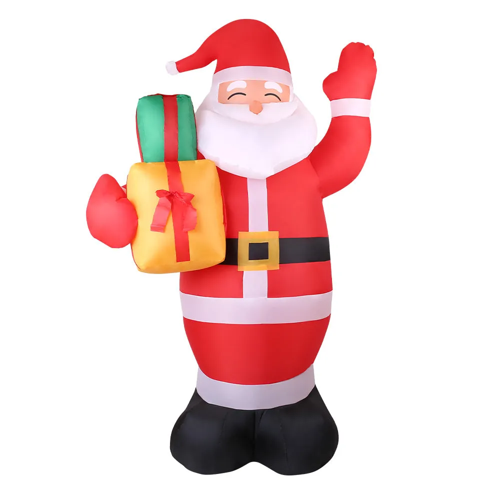 Christmas Inflatable Santa 2.4M Outdoor Xmas Decorations Lights