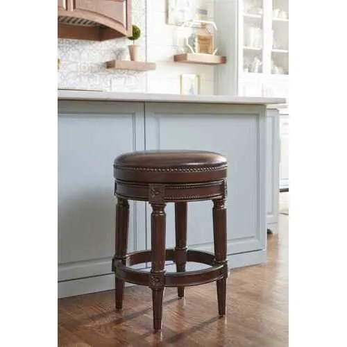 Counter Height Stool in Distressed Walnut Finished