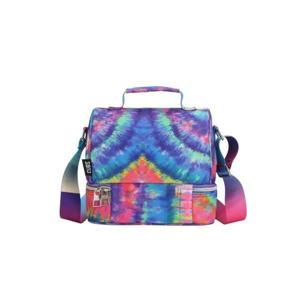 Cubs Blue and Purple Tie Dye High School Lunch Bag