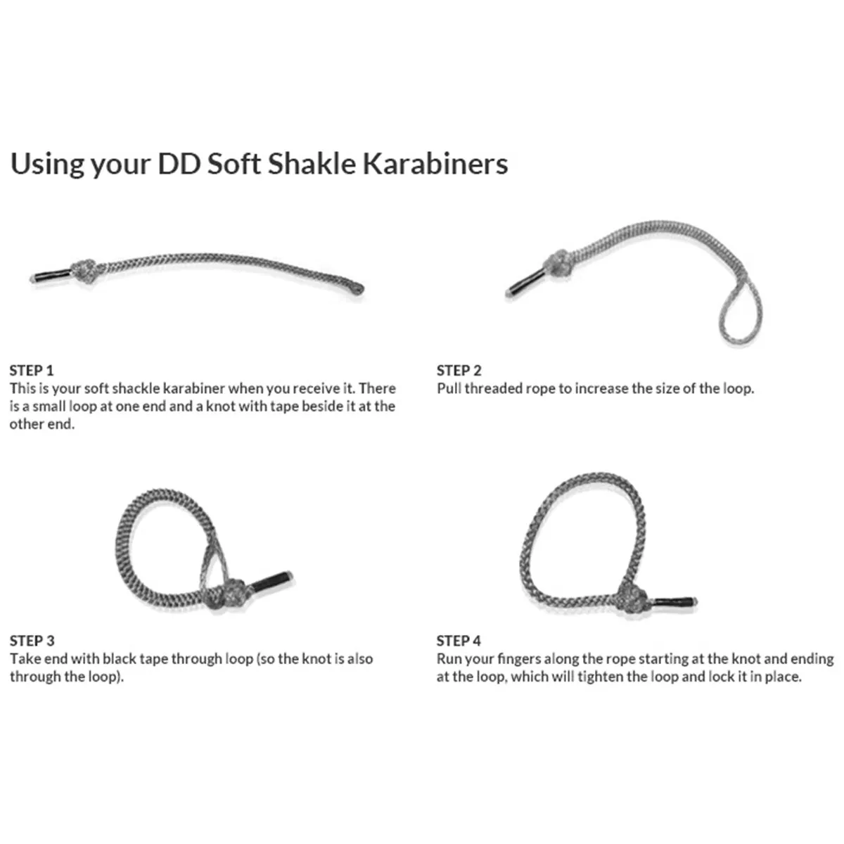 DD Hammocks Soft Shackle Karabiner x2 Regular