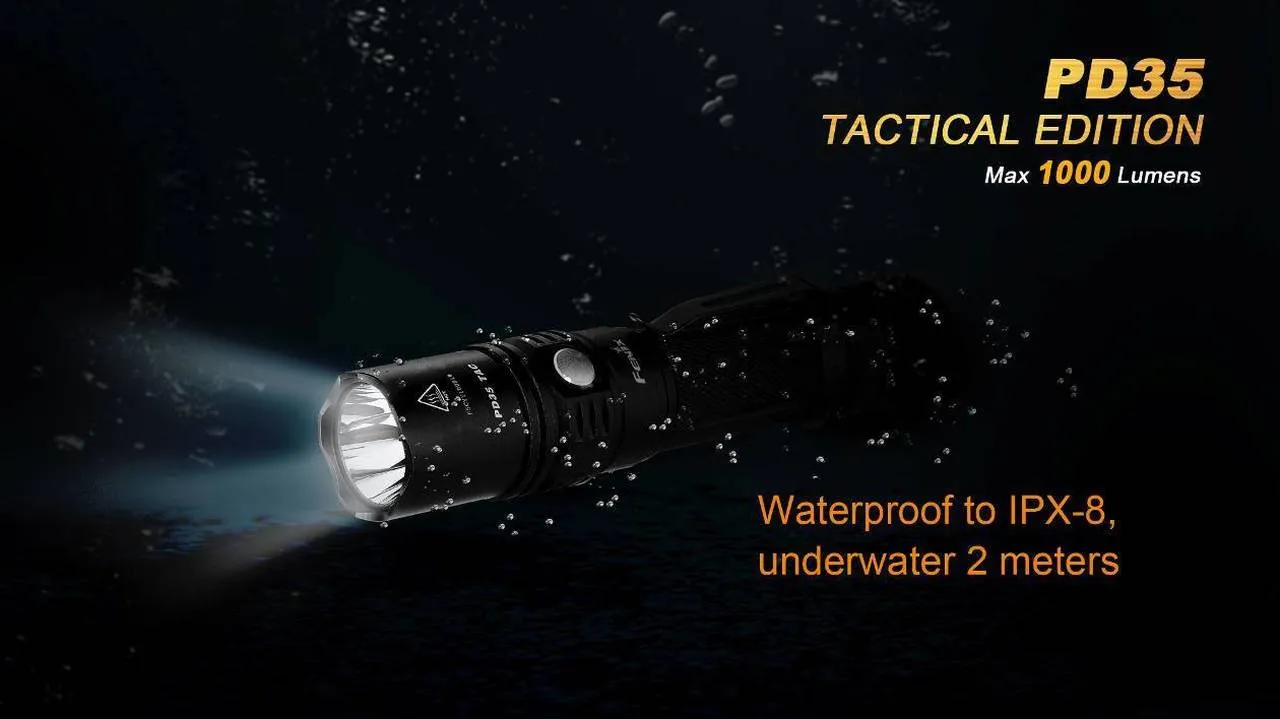 Fenix PD35 TAC Tactical Edition LED Flashlight 1000 Lumens