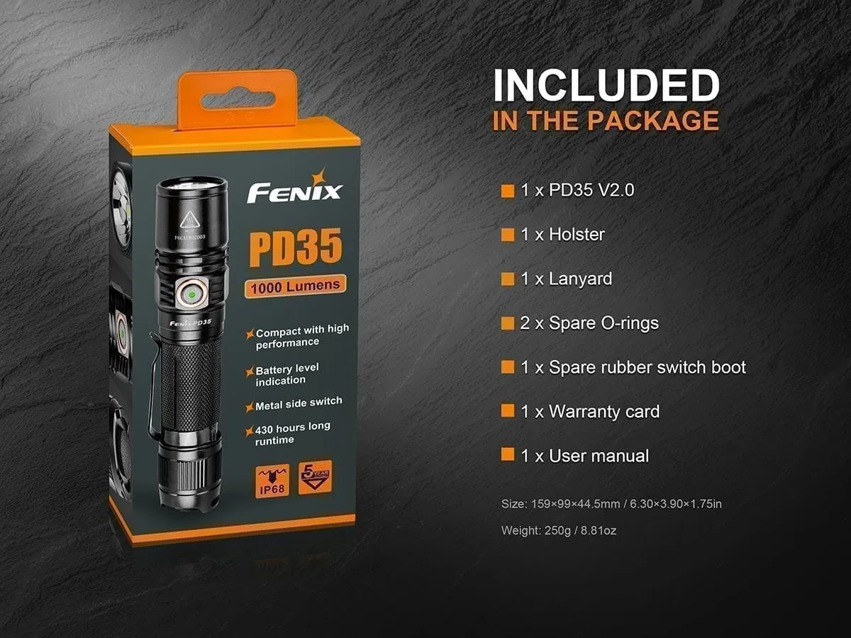 Fenix PD35 V2.0 Flashlight 1000 Lumens