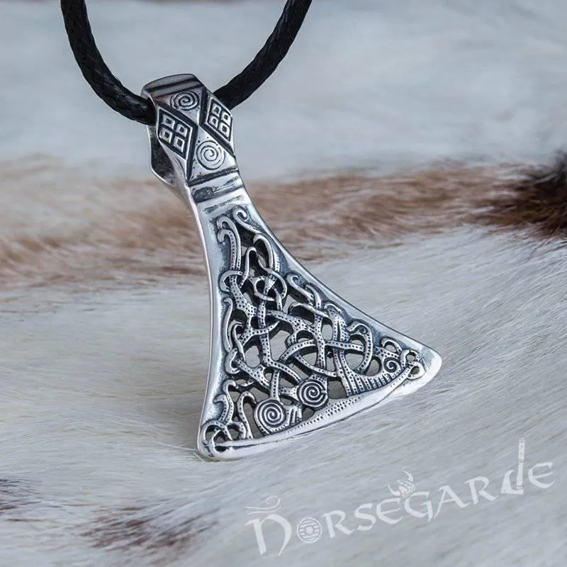 Handcrafted Mammen Ornament Axe Pendant - Sterling Silver