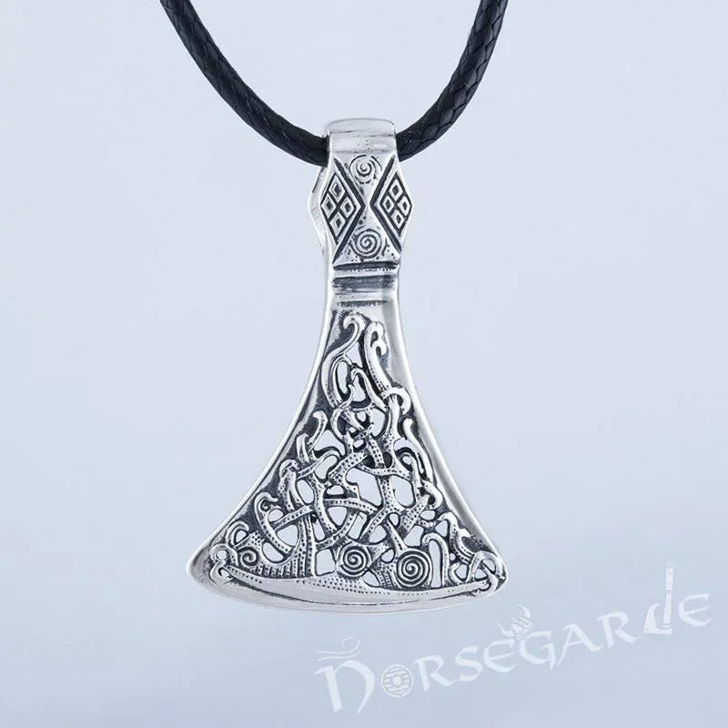 Handcrafted Mammen Ornament Axe Pendant - Sterling Silver