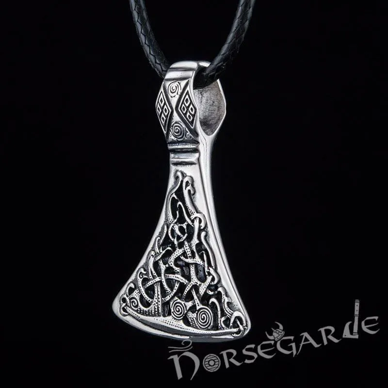 Handcrafted Mammen Ornament Axe Pendant - Sterling Silver