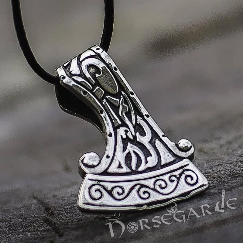 Handcrafted Miniature Perun's Axe Pendant - Sterling Silver