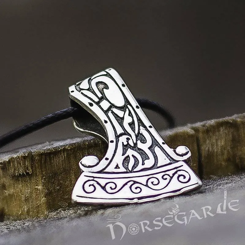 Handcrafted Miniature Perun's Axe Pendant - Sterling Silver