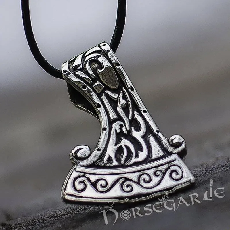 Handcrafted Miniature Perun's Axe Pendant - Sterling Silver