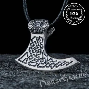 Handcrafted Perun's Axe Pendant - Sterling Silver