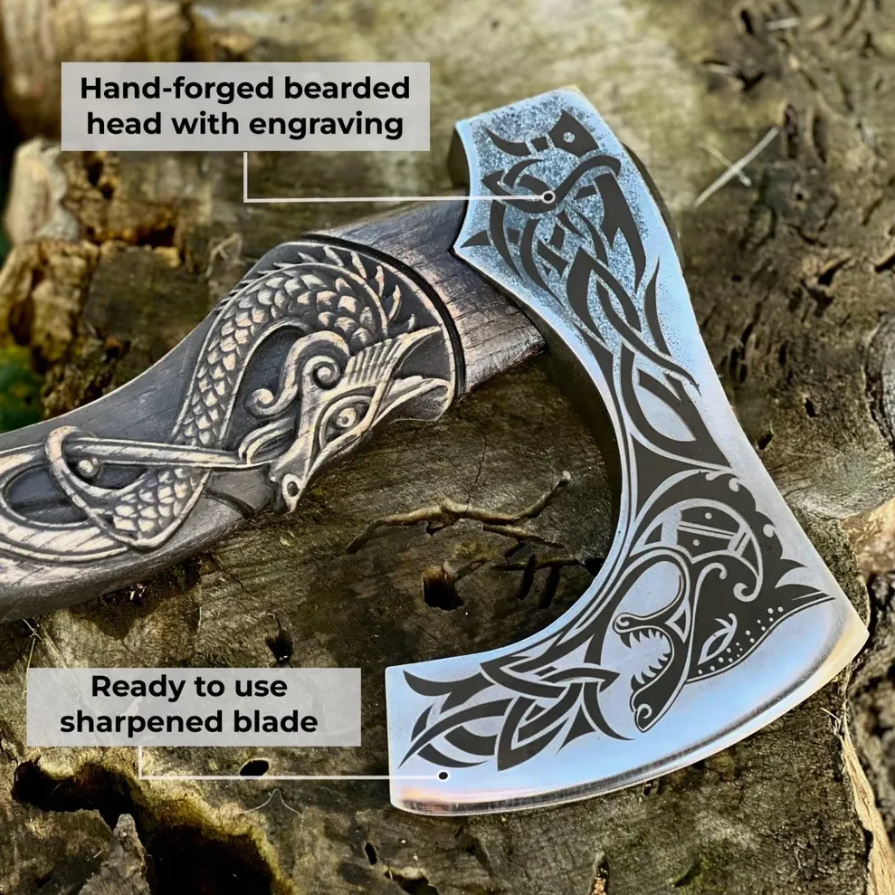 Handforged Nordic Axe 'Fenrir'