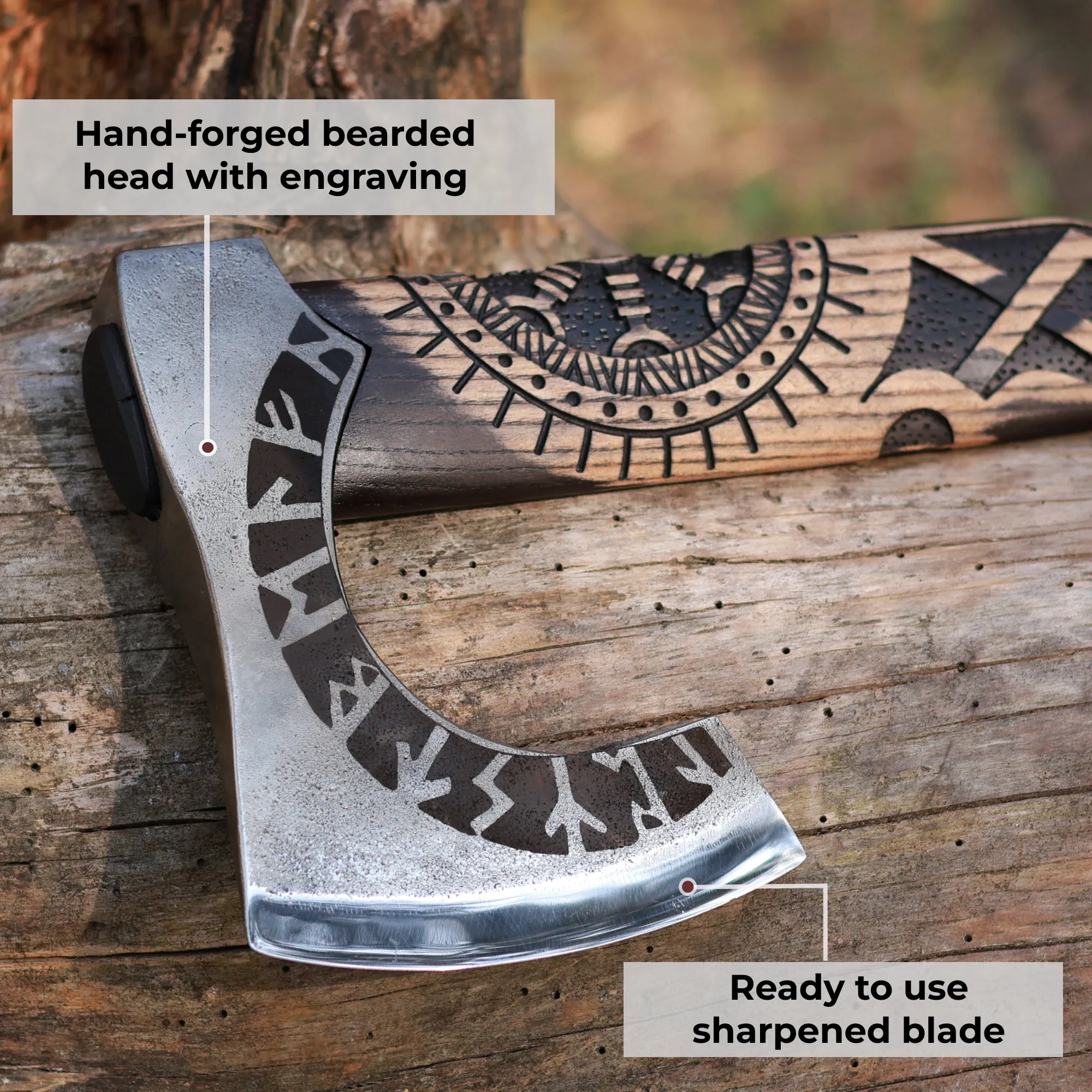 Handforged Nordic Axe 'Resolve'