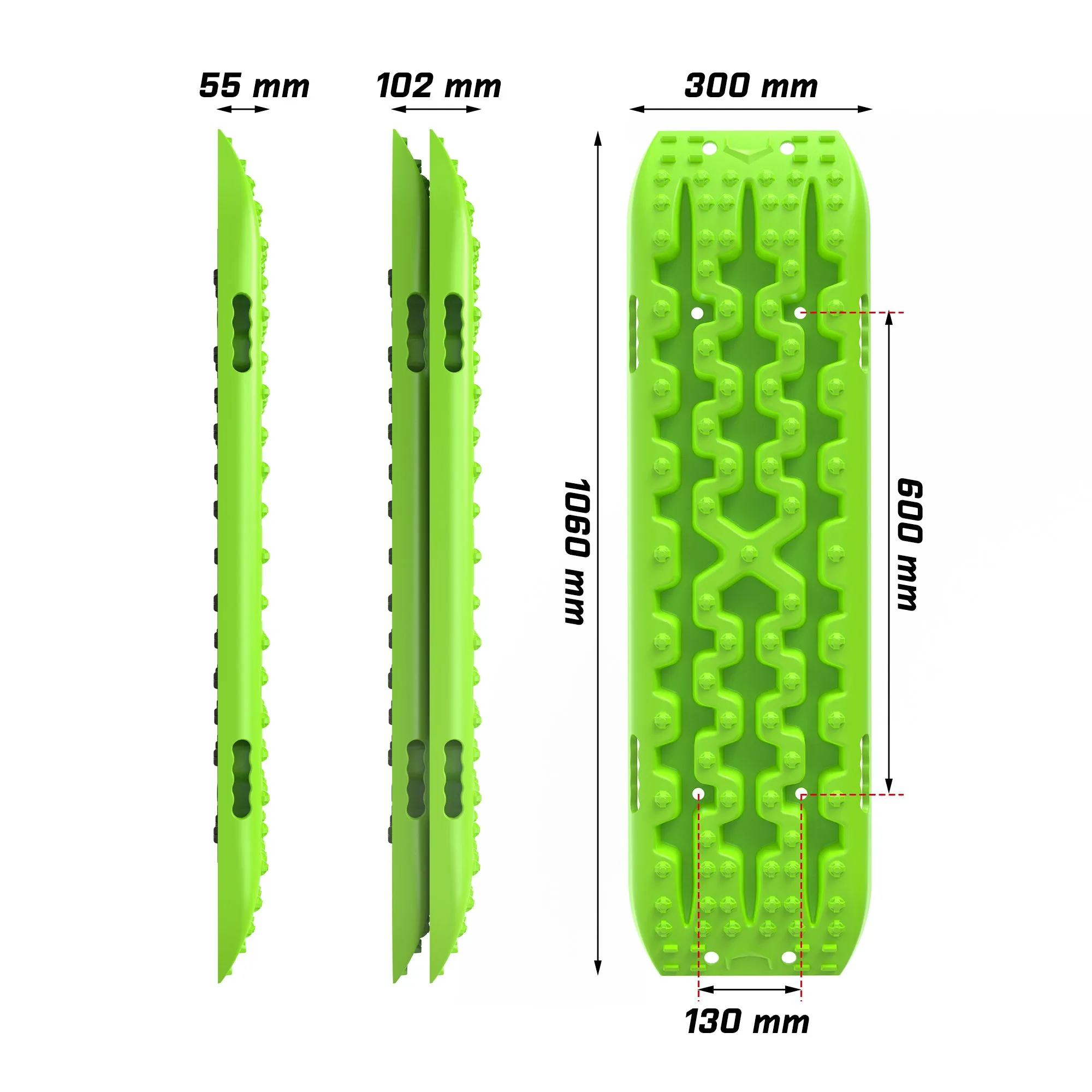 Heavy-Duty 10T Recovery Tracks Set for Sand, Mud, Snow - X-BULL