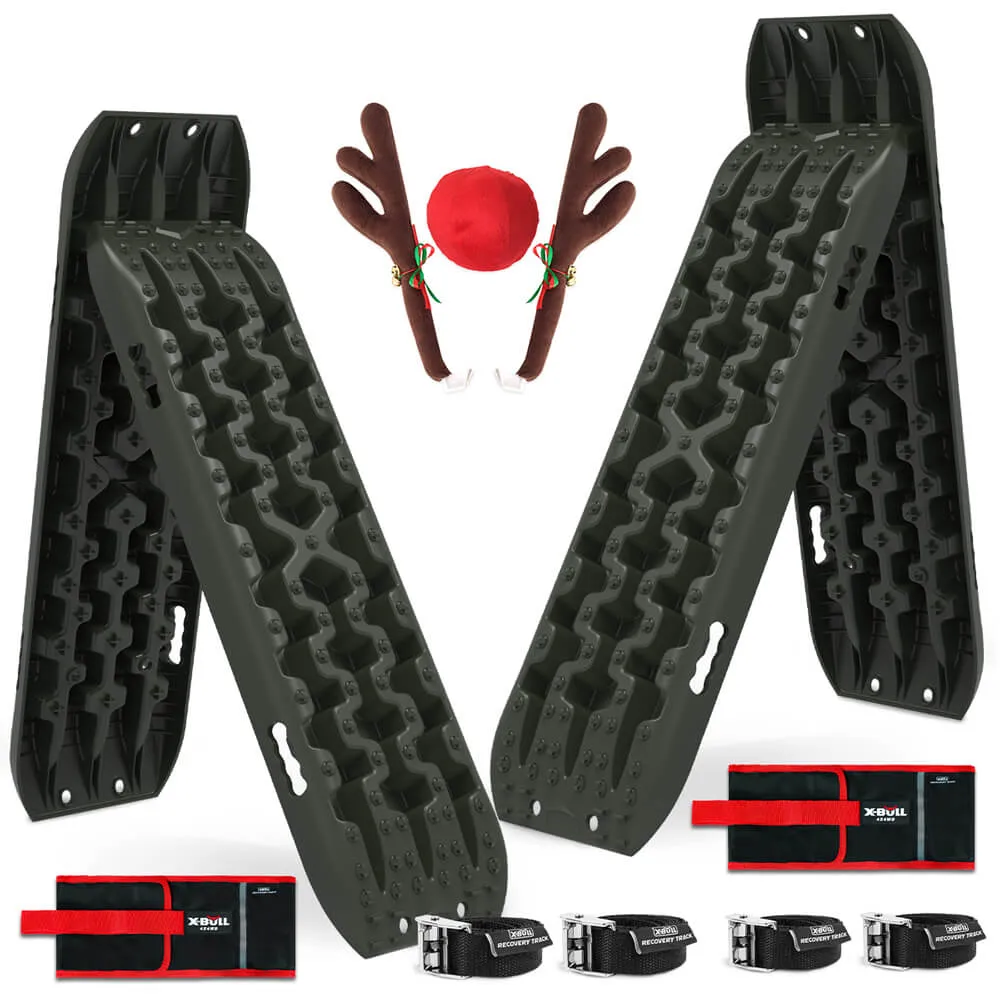 Heavy Duty 4PCS 10T Recovery Tracks with Tote & Leashes by X-BULL