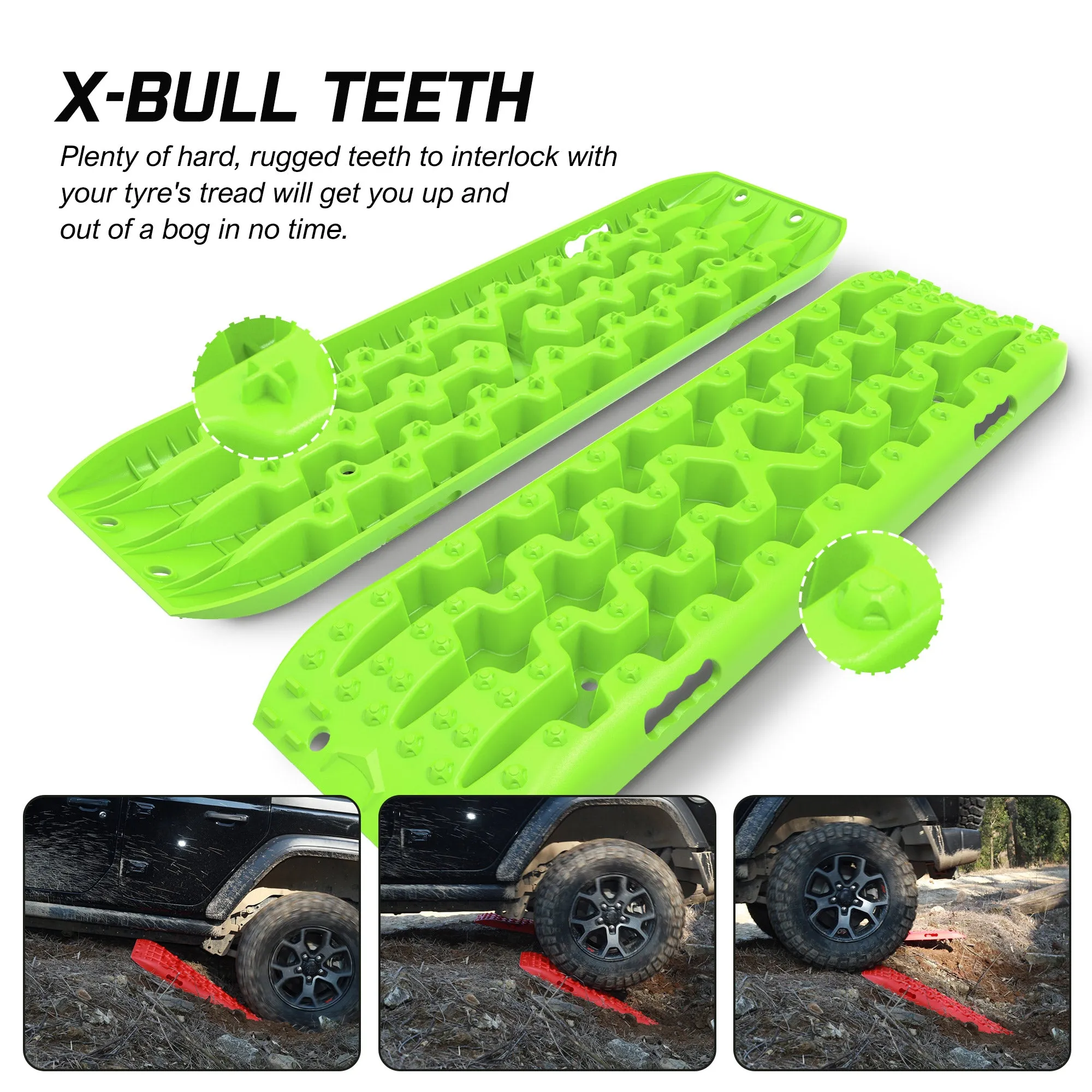 Heavy Duty Anti-UV Recovery Tracks Sand Mud Snow 10 Ton 2PCS X-BULL