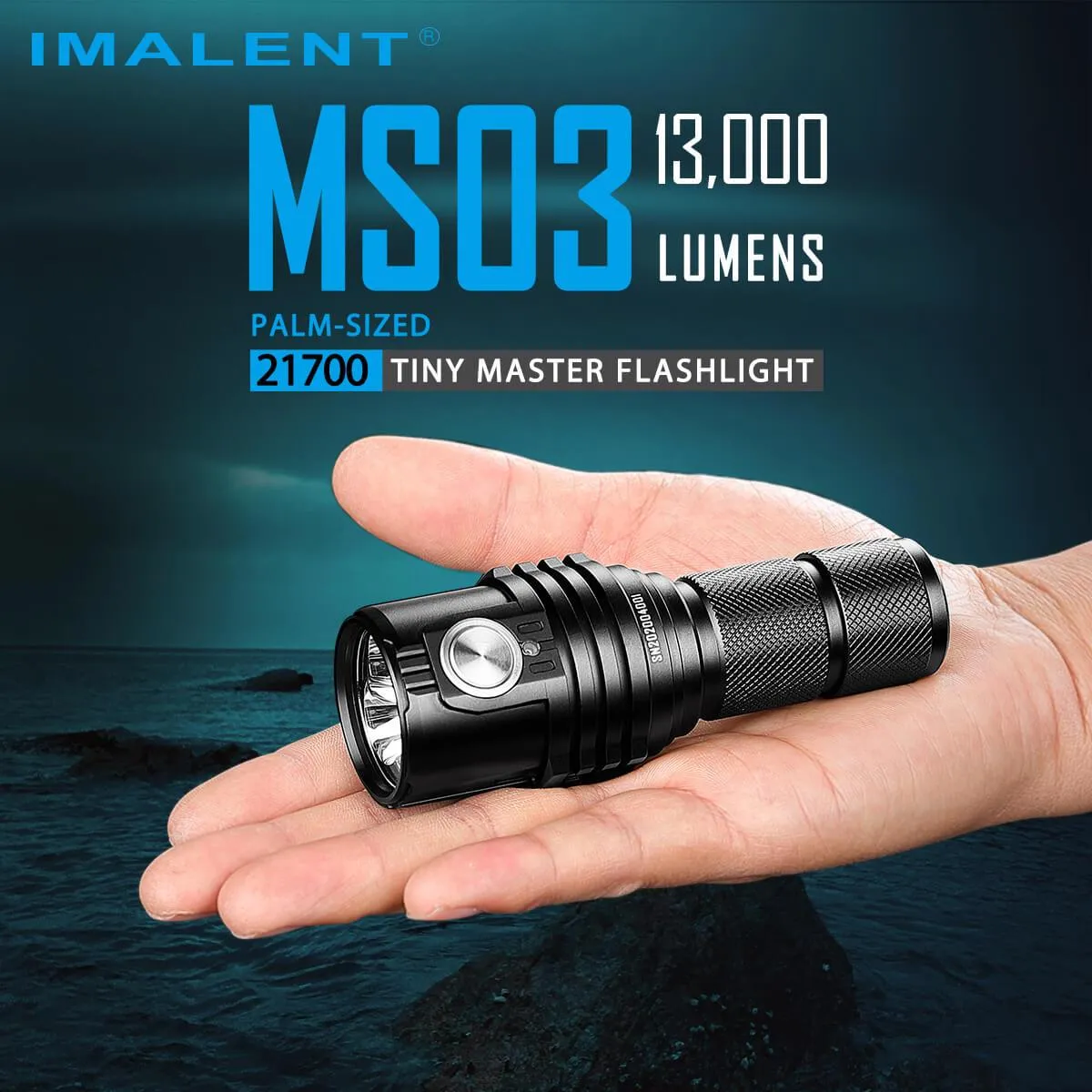 IMALENT MS03 Tactical Flashlight Super Bright EDC Torch, 13000 Lumens