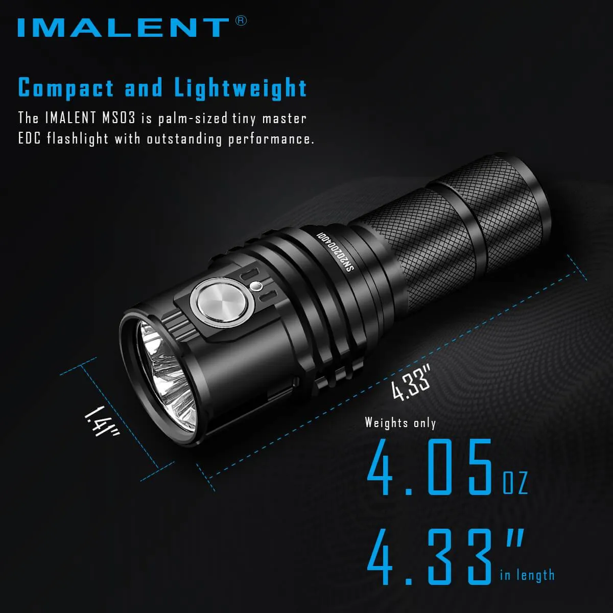 IMALENT MS03 Tactical Flashlight Super Bright EDC Torch, 13000 Lumens