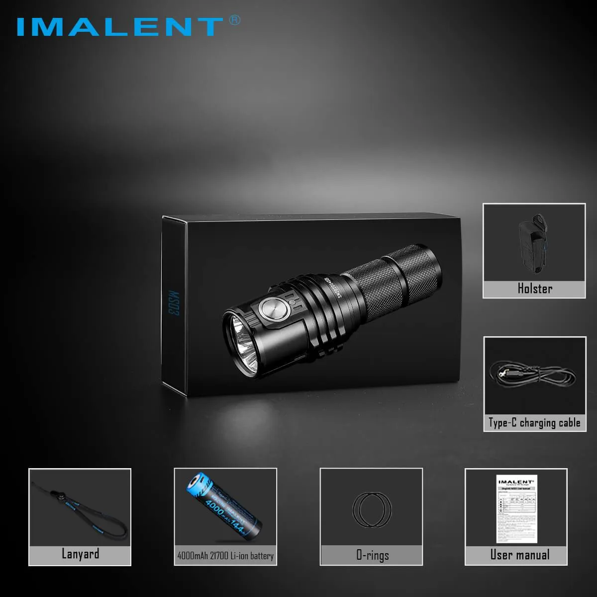 IMALENT MS03 Tactical Flashlight Super Bright EDC Torch, 13000 Lumens