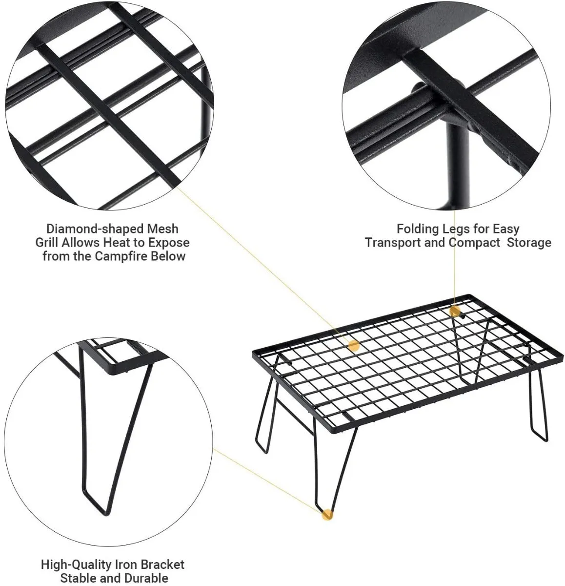 KingCamp Environmental Bamboo Picnic Camping Table