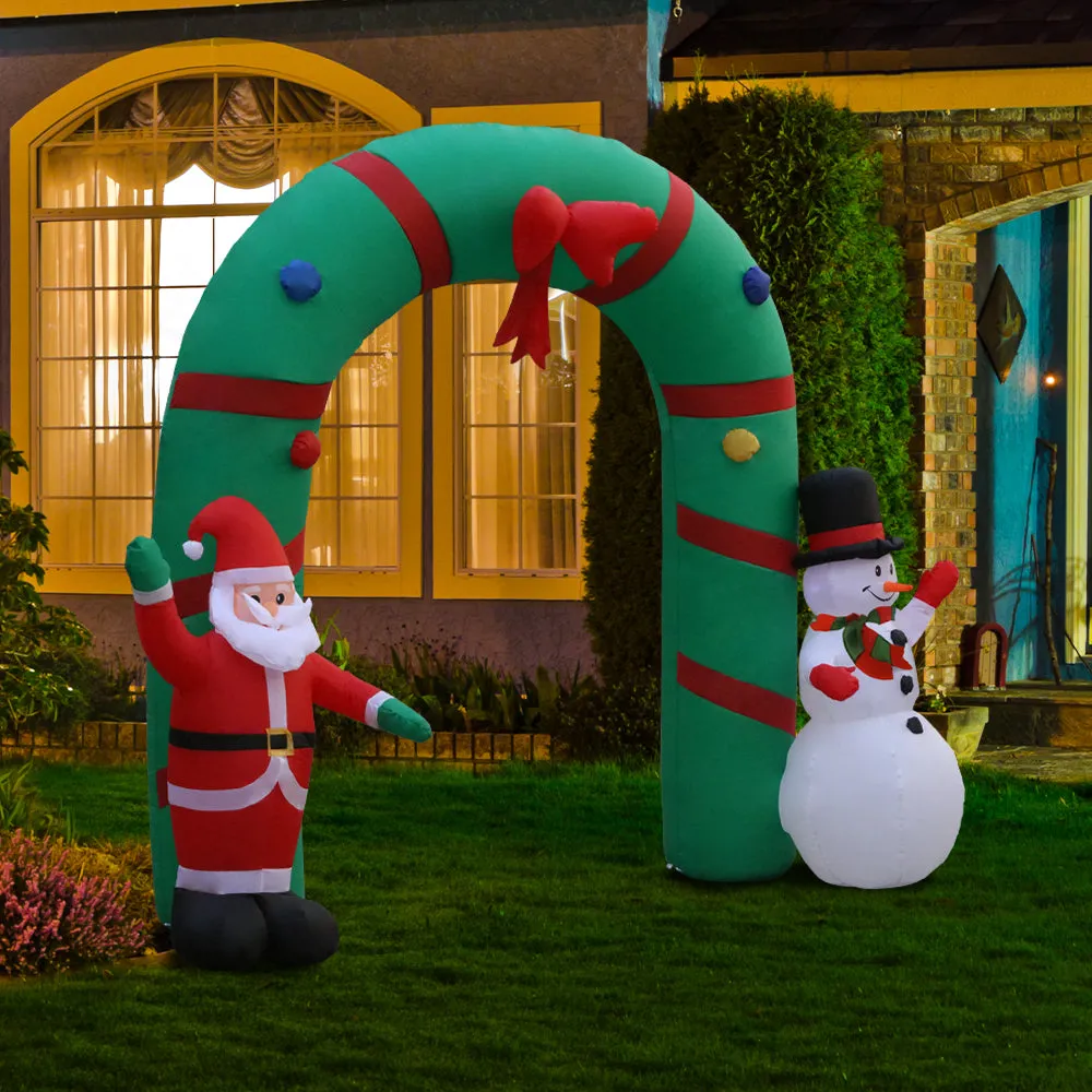 LED Inflatable Christmas Archway Decorations - Indoor/Outdoor, Jingle Jollys