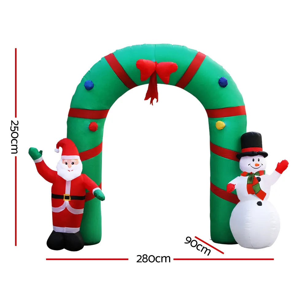 LED Inflatable Christmas Archway Decorations - Indoor/Outdoor, Jingle Jollys