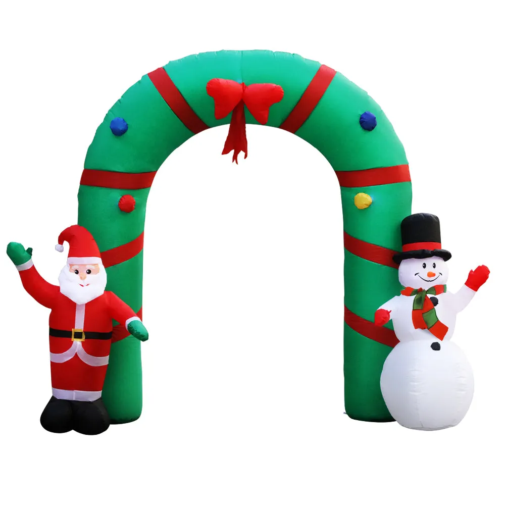 LED Inflatable Christmas Archway Decorations - Indoor/Outdoor, Jingle Jollys