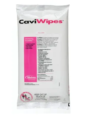 Metrex 13-1224 CaviWipes Surface Disinfectant Towelette Wipe, 7" Width, 9" Length (Pack of 45)