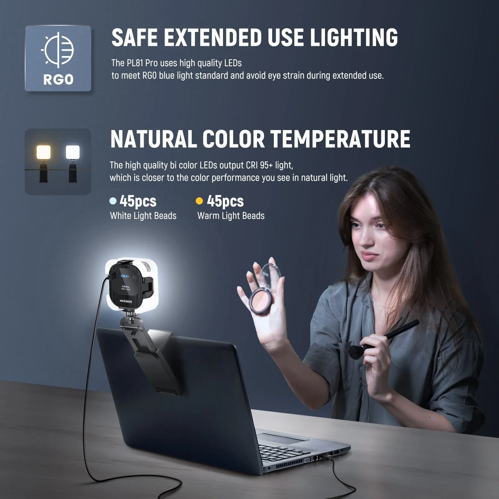 NEEWER PL81 PRO Professional LED Streaming Light