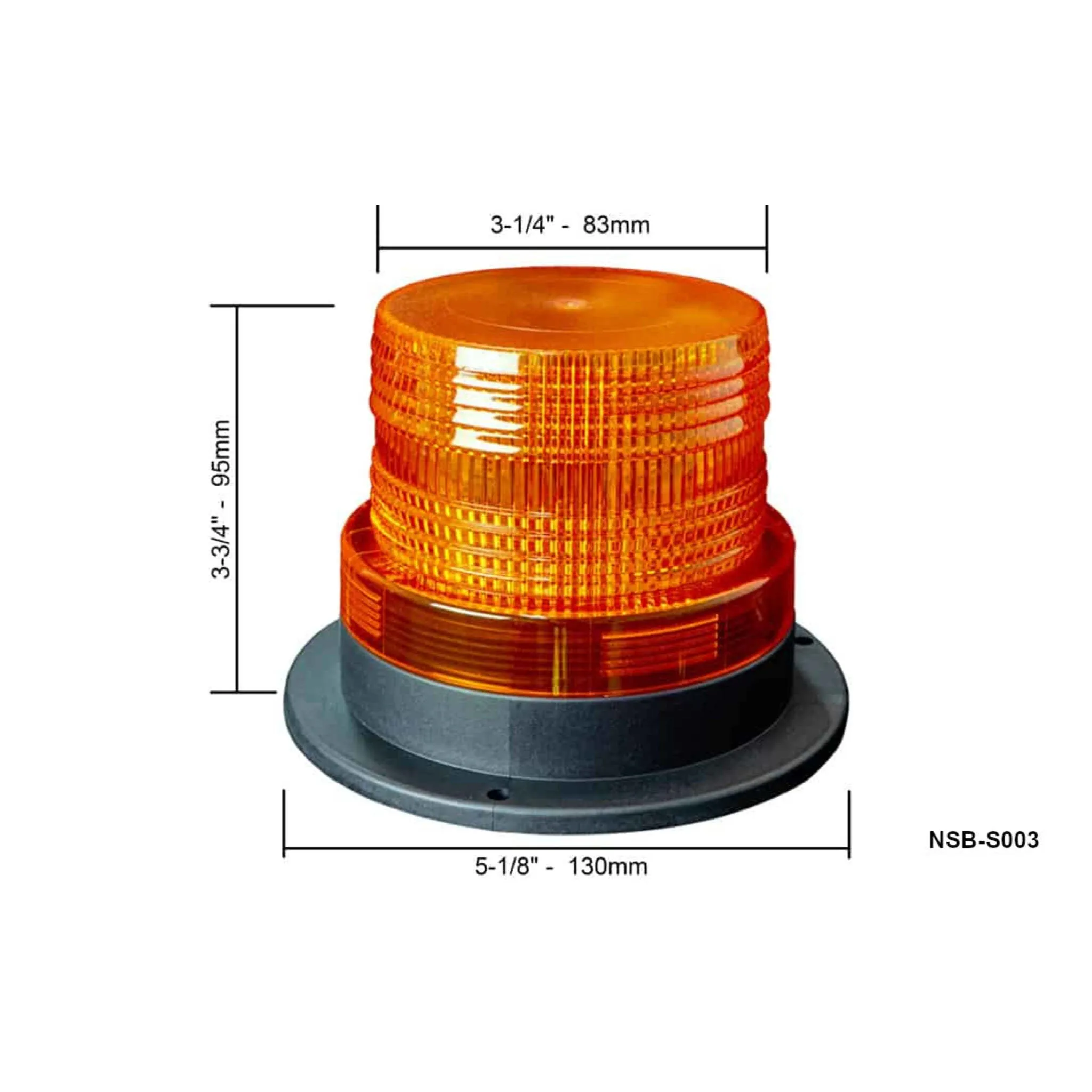 NightRider High-Visibility LED Strobe Beacons - 3" & 5" Amber Lights, Magnetic & Fixed Mounts, SAE/DOT Certified, Durable and Reliable for Any Vehicle