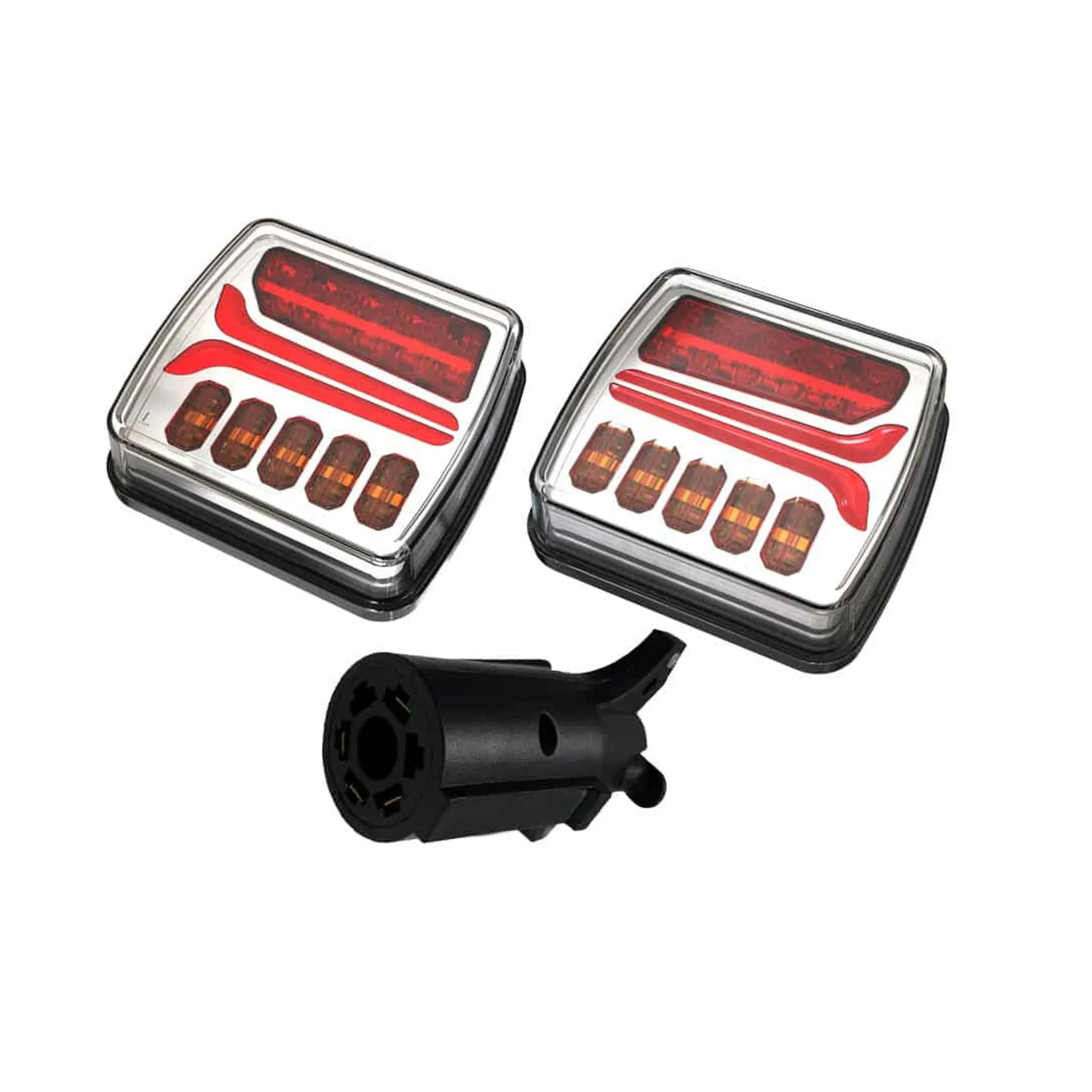 NightRider Red Warning Light Kits - Rechargeable, Magnetic Mounting, Long Runtime, Wireless Trailer Light Options, Enhance Safety and Visibility