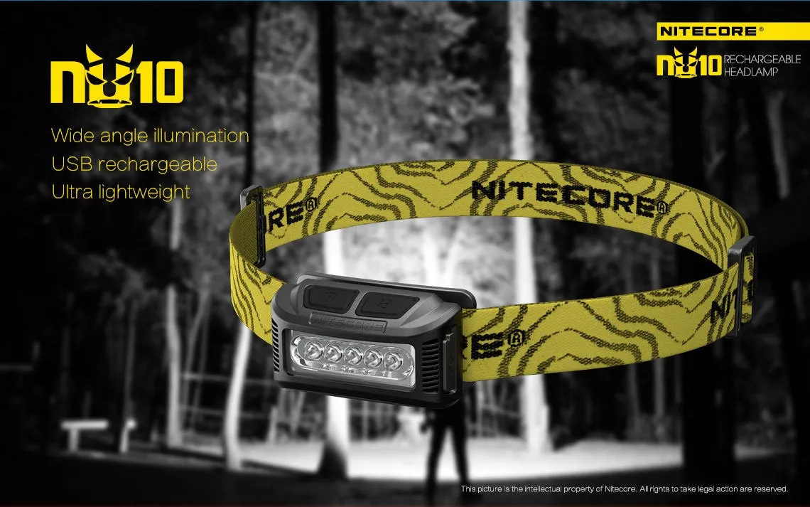 Nitecore NU10 USB Rechargeable LED Headlamp