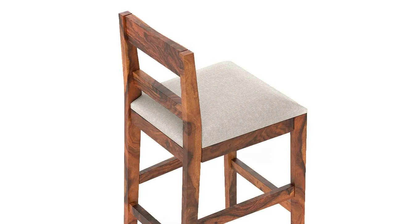 ODEJIA Solid Sheesham Wood Bar Chair Bar Stool Rosewood Natural Brown Finish., 48.3 Centimeters, Teal