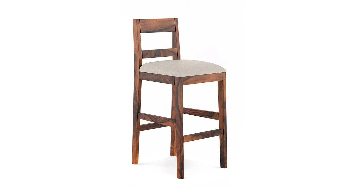 ODEJIA Solid Sheesham Wood Bar Chair Bar Stool Rosewood Natural Brown Finish., 48.3 Centimeters, Teal