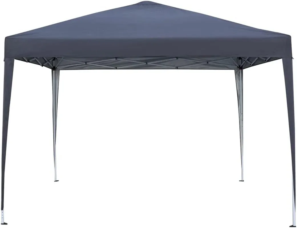 Pop up Outdoor Gazebo Marquee 10''X10'' Garden Awning Tent Folding Canopy with 4 Sidewall and Carrying Bag for Festival Wedding Party 3MX3M (3X3M, Gray)